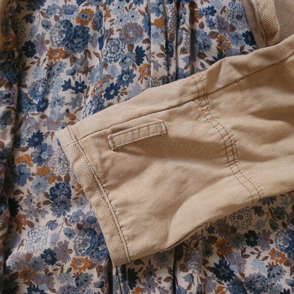 Anthropology Free People Khaki Double Breasted Asymmetrical Zipper Jacket - Picture 6 of 7